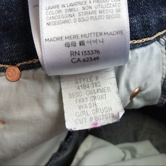 MOTHER The Charmer Fray Patch Shorts Girl Crush 24 - Picture 11 of 15